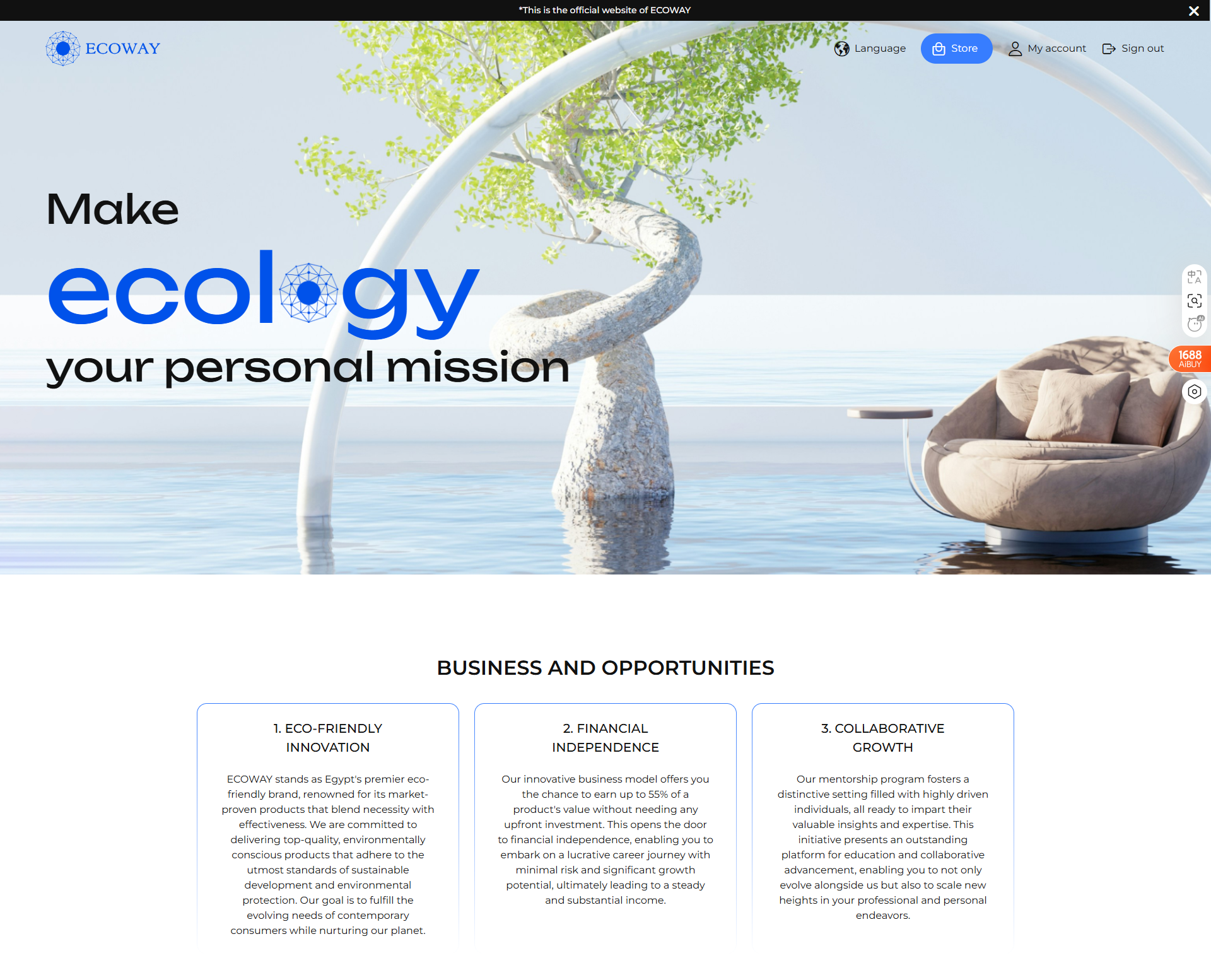 Ecoway Group website hero